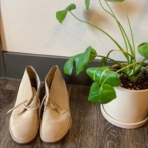 Clark Suede Desert Boot in Stone!